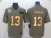 Nike Saints 13 Michael Thomas 2019 Olive Gold Salute To Service Limited Jersey,baseball caps,new era cap wholesale,wholesale hats